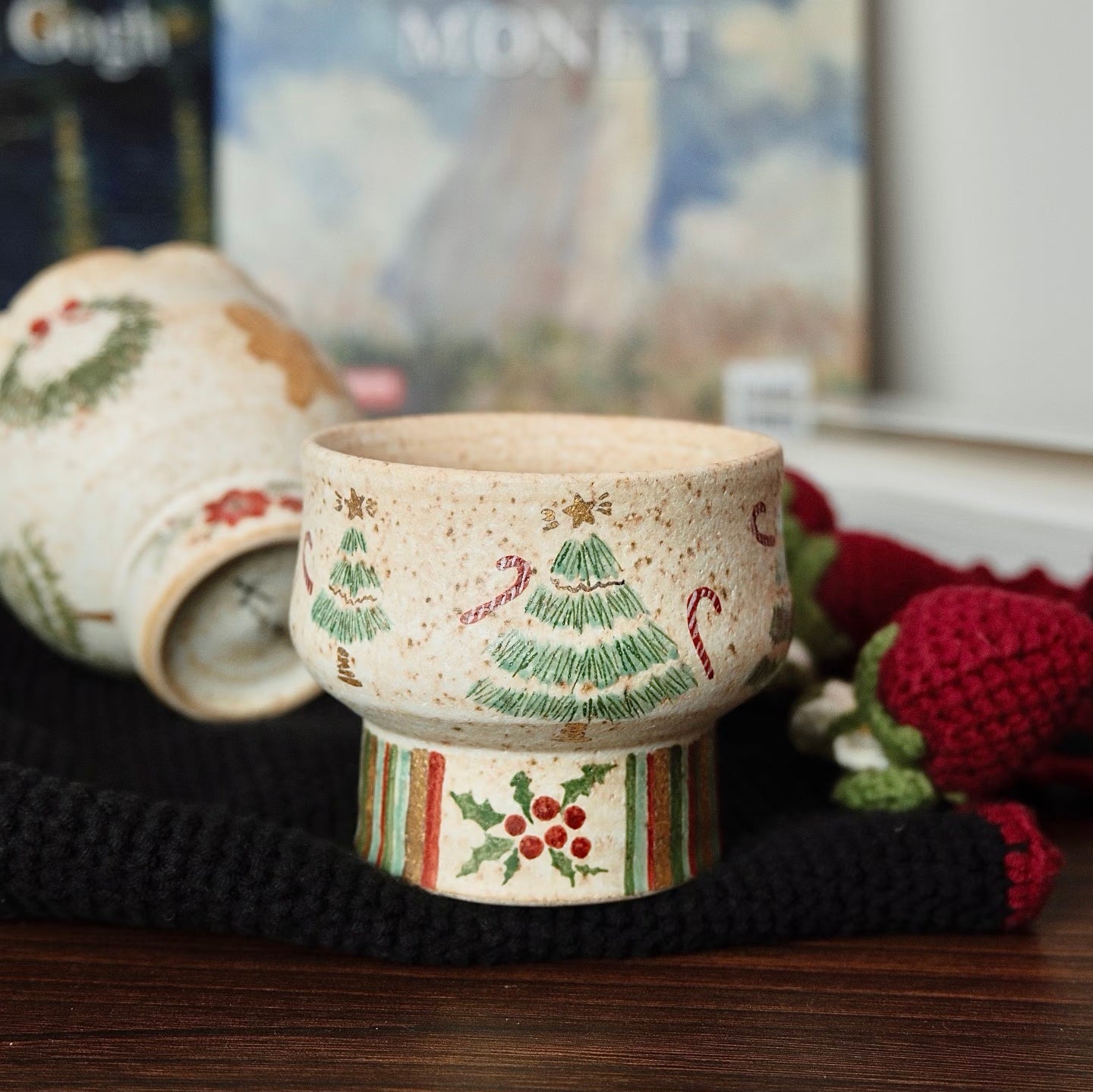 Christmas Cup--Handmade Ceramic
