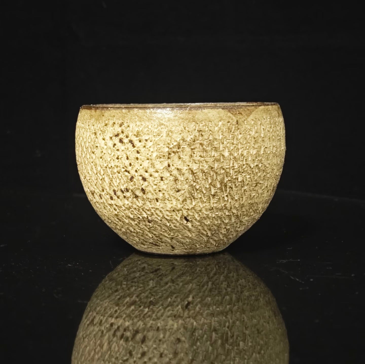 Carved Texture Artisan Cup- Handmade Ceramic