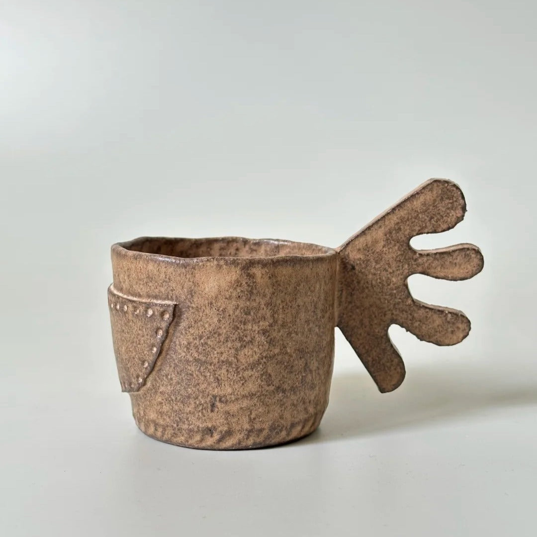 Crest Handle Mug - Handmade Ceramic