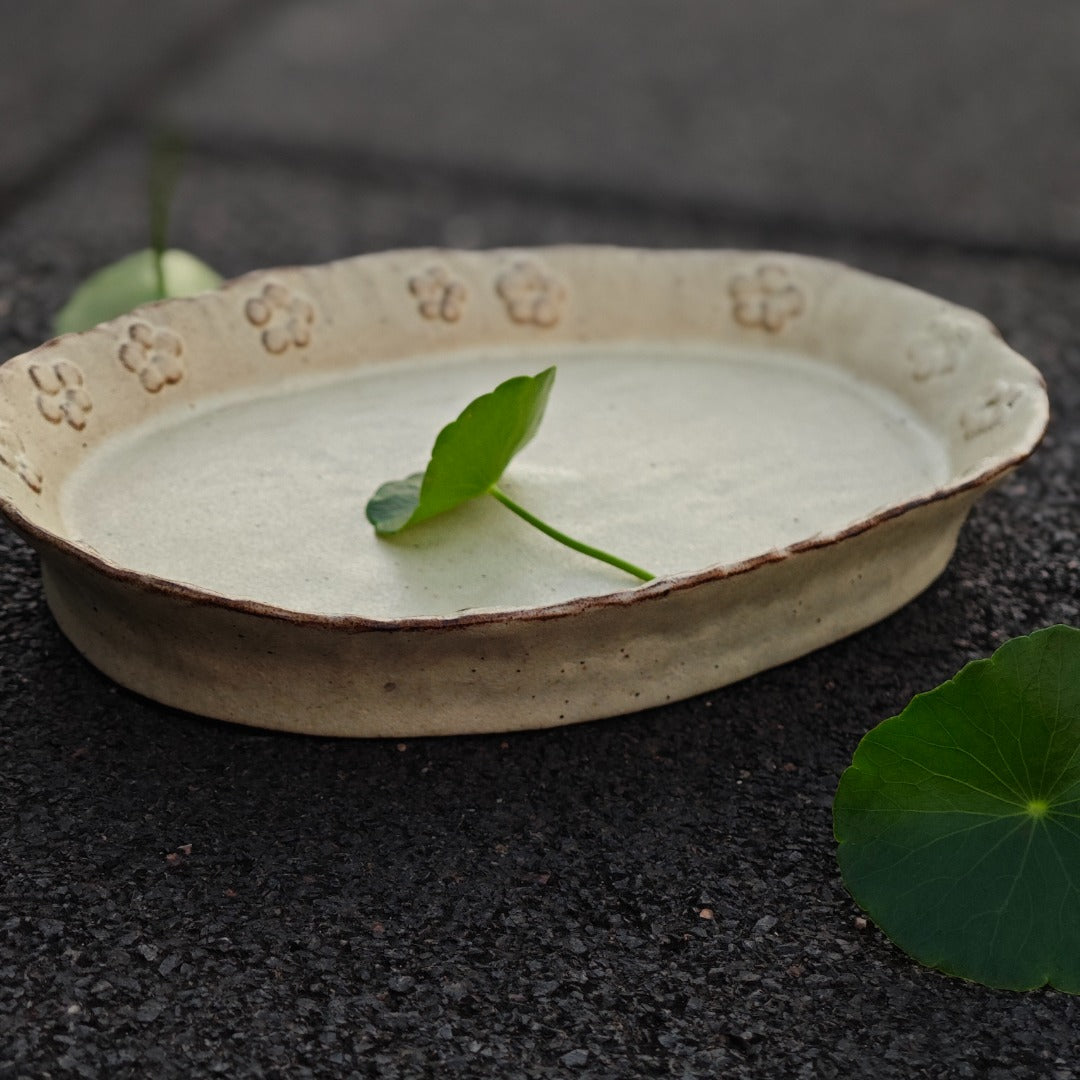 Spring Whisper Plate -- Handmade Ceramic