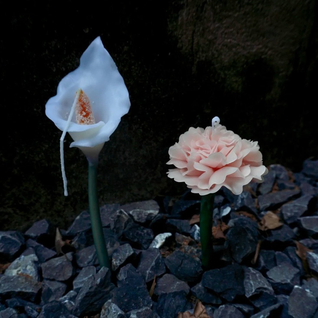 Botanical Art --Handmade Candle