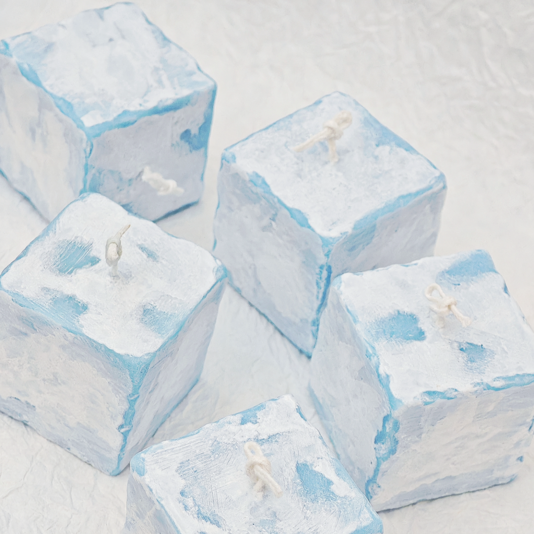 Pale Wave Square Candle - Handmade Candle
