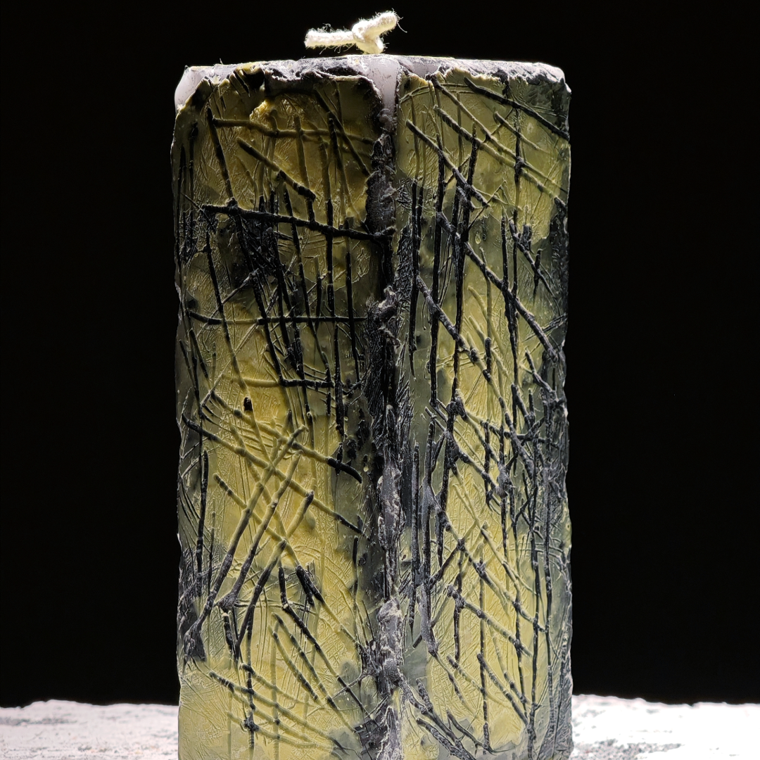 Interwoven Color Pillar Candle Set- Handmade Candle