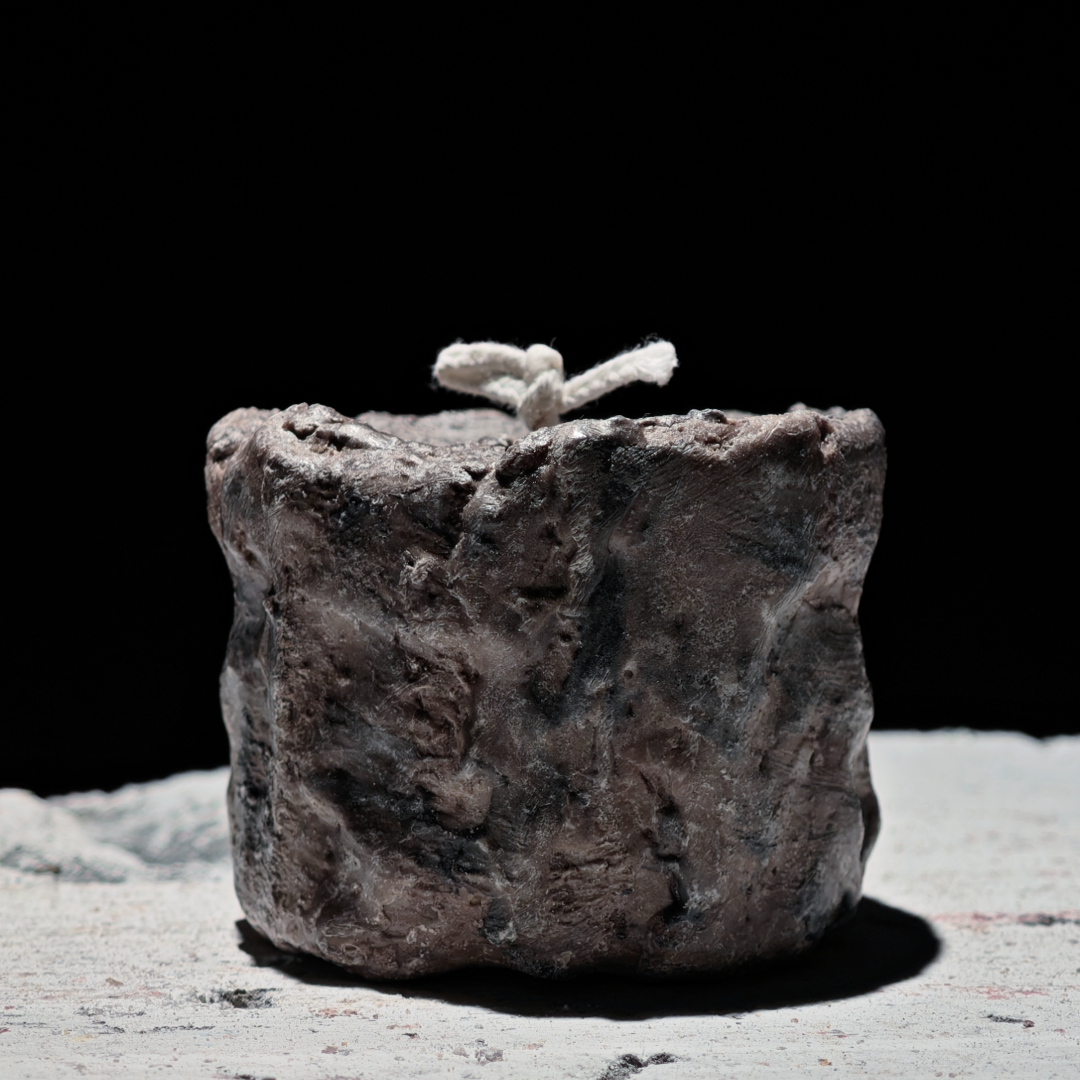 Rock Texture Column Candle Set - Handmade Candle