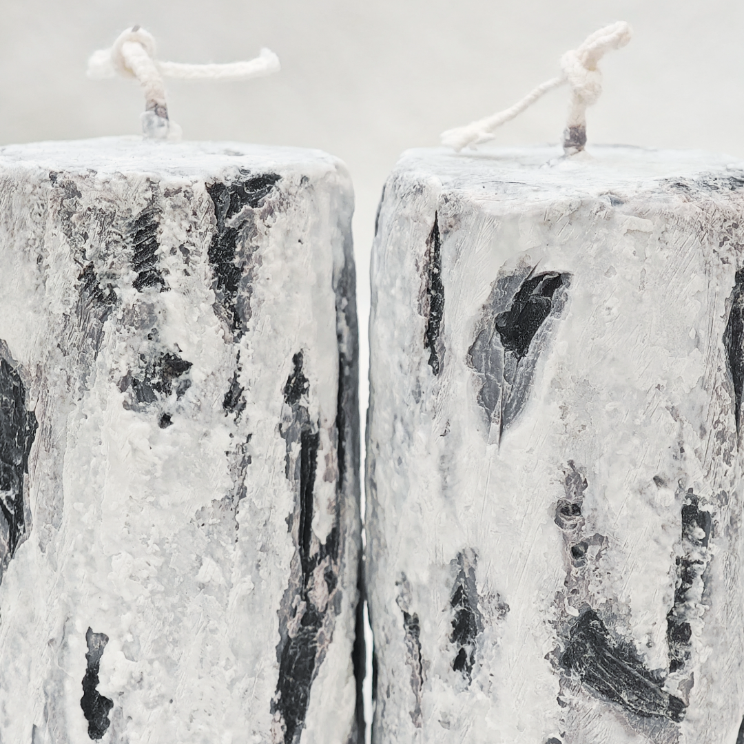 Minimalist Stone Pillar Candle - Handmade Candle