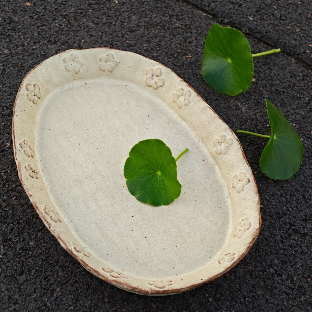 Spring Whisper Plate -- Handmade Ceramic
