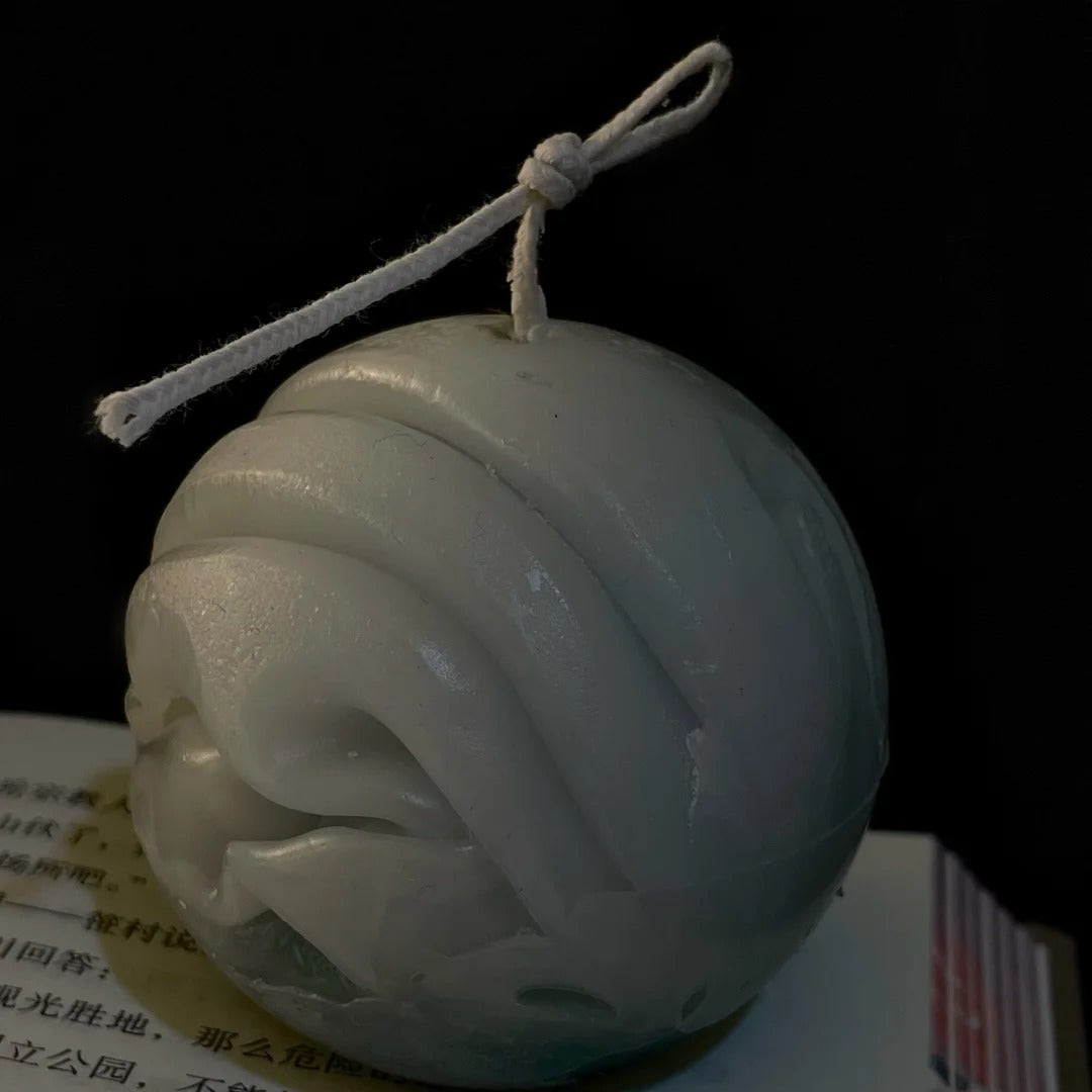 Creamy Petal Vein Candle - Handmade Candle