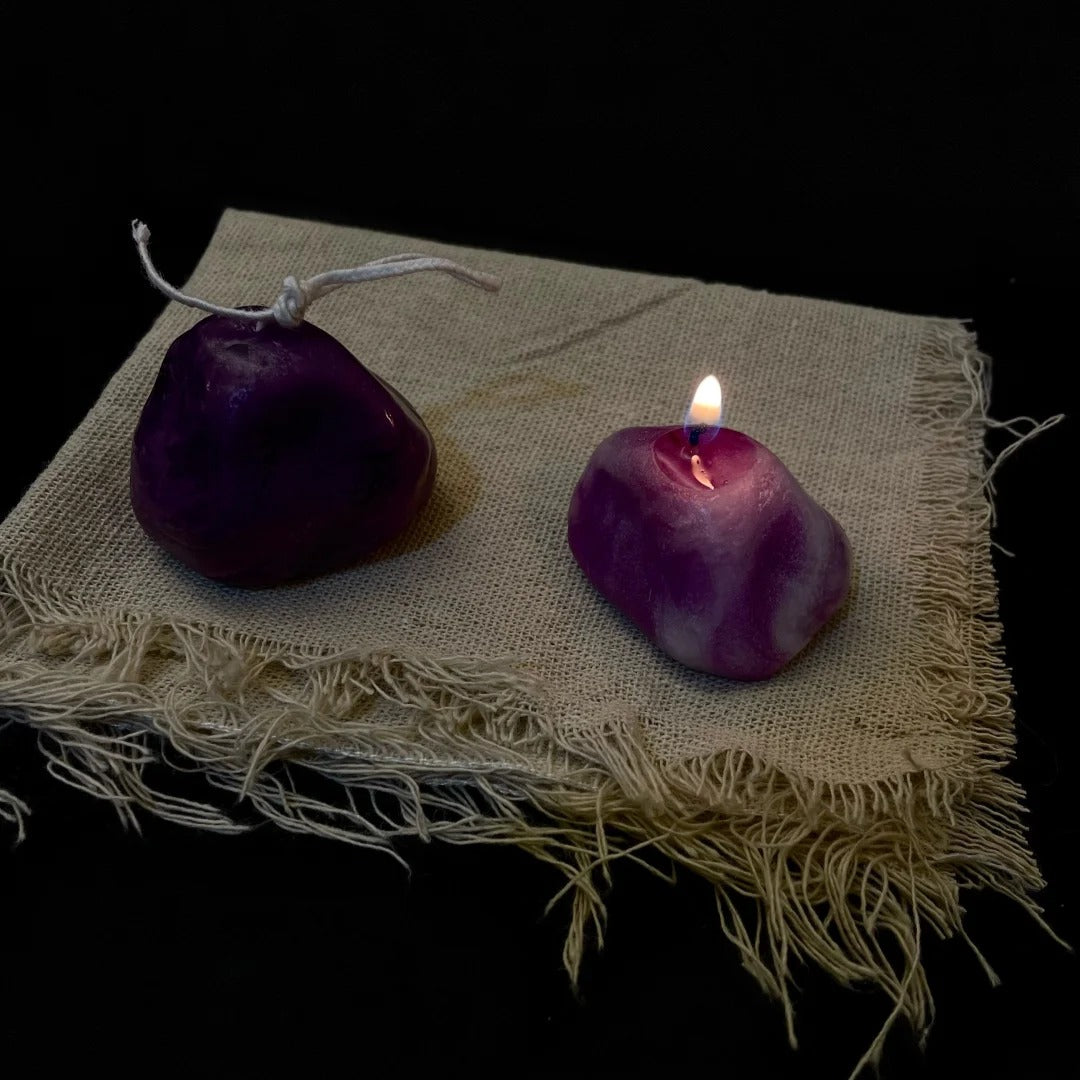 Colorful Jade Stone Candle - Handmade Candle