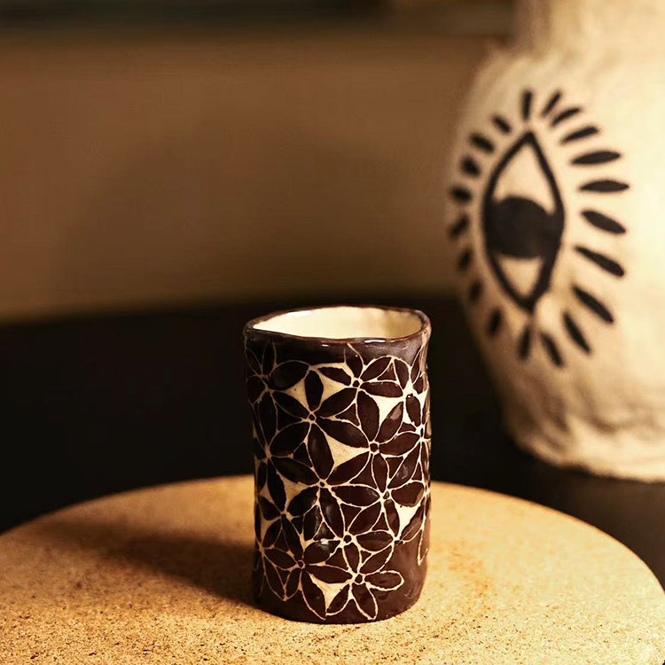 Black Maple Leaf -- Handmade Ceramic